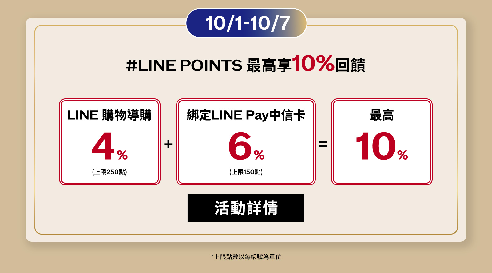 LINE POINTS最高享回饋!