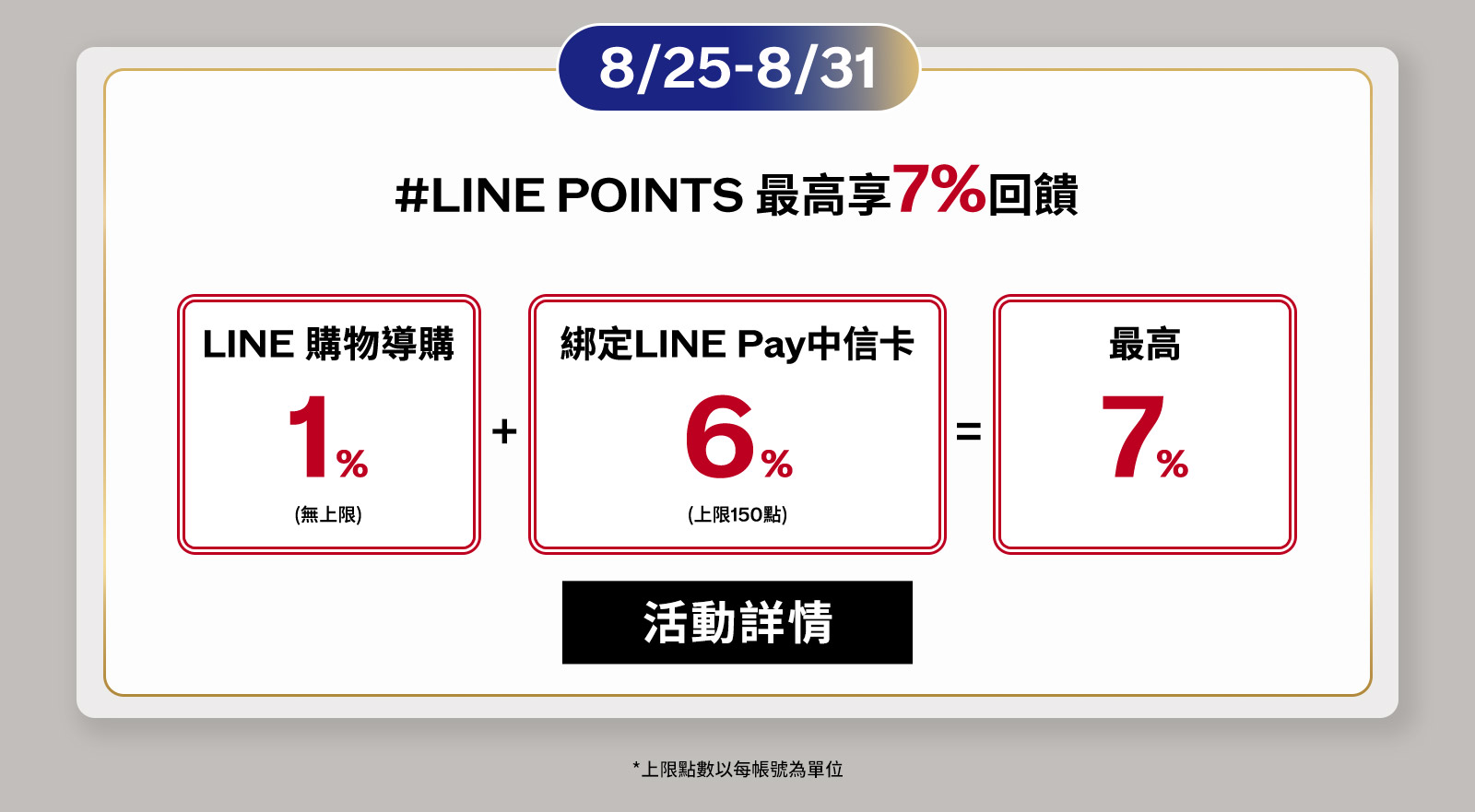 LINE POINTS最高享回饋!