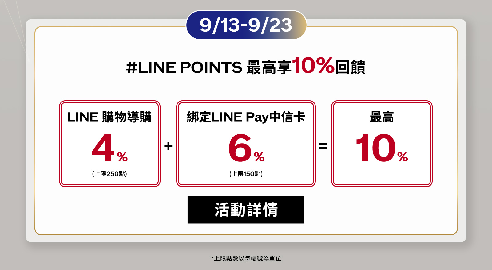 LINE POINTS最高享回饋!