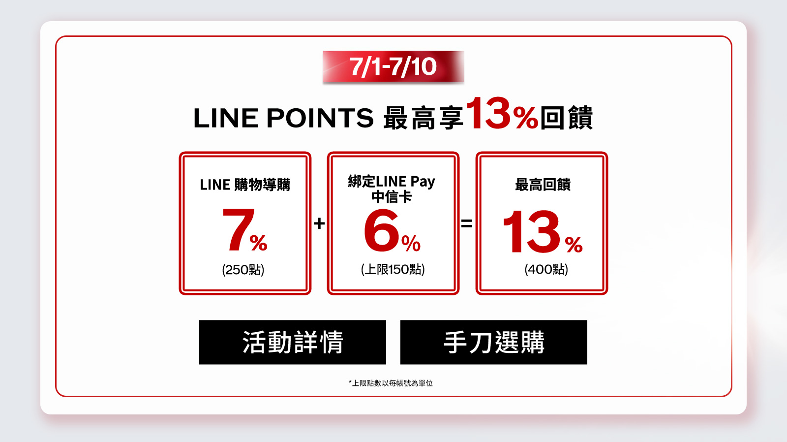 LINE POINTS最高享回饋!