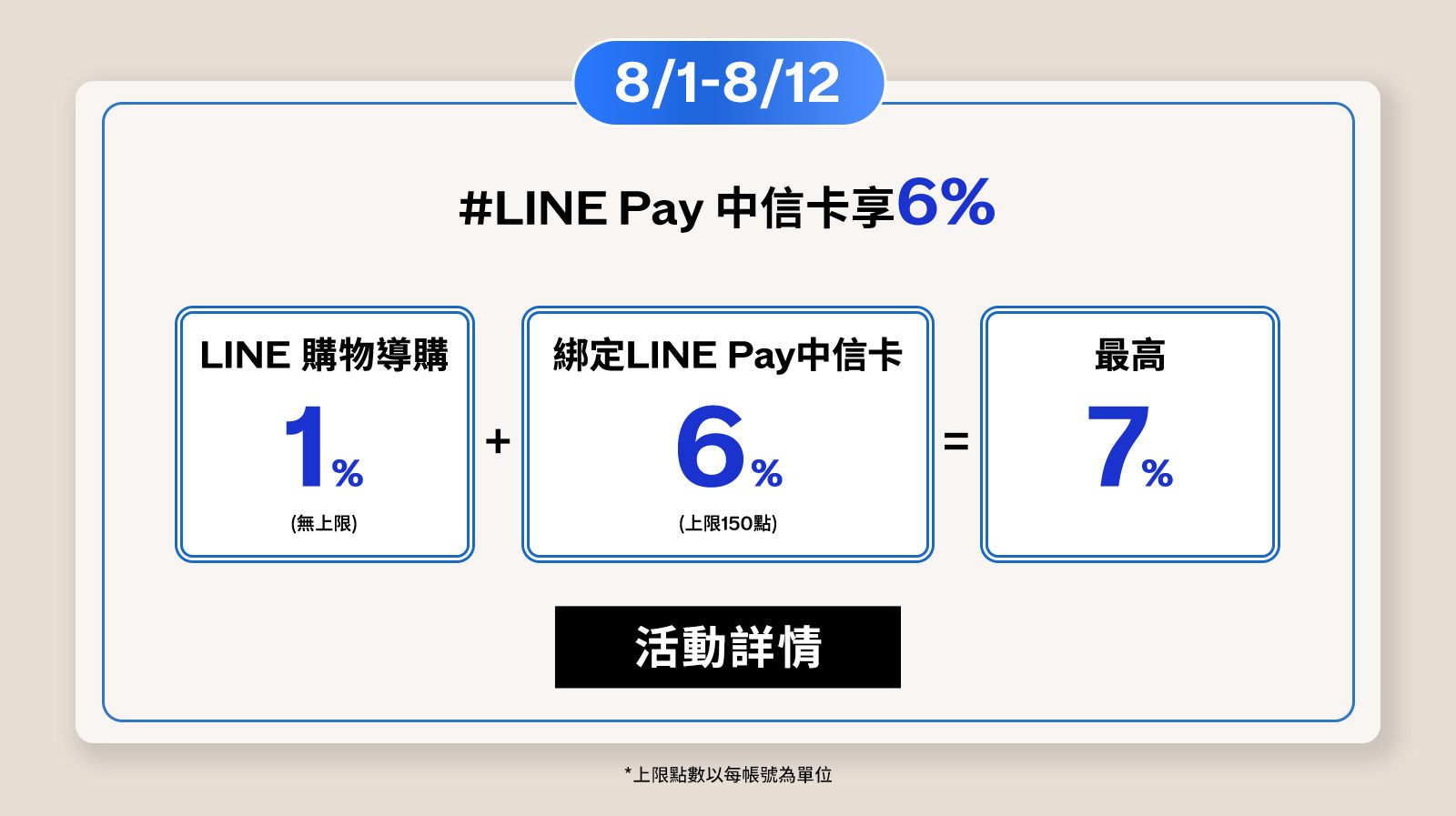 LINE POINTS最高享回饋!