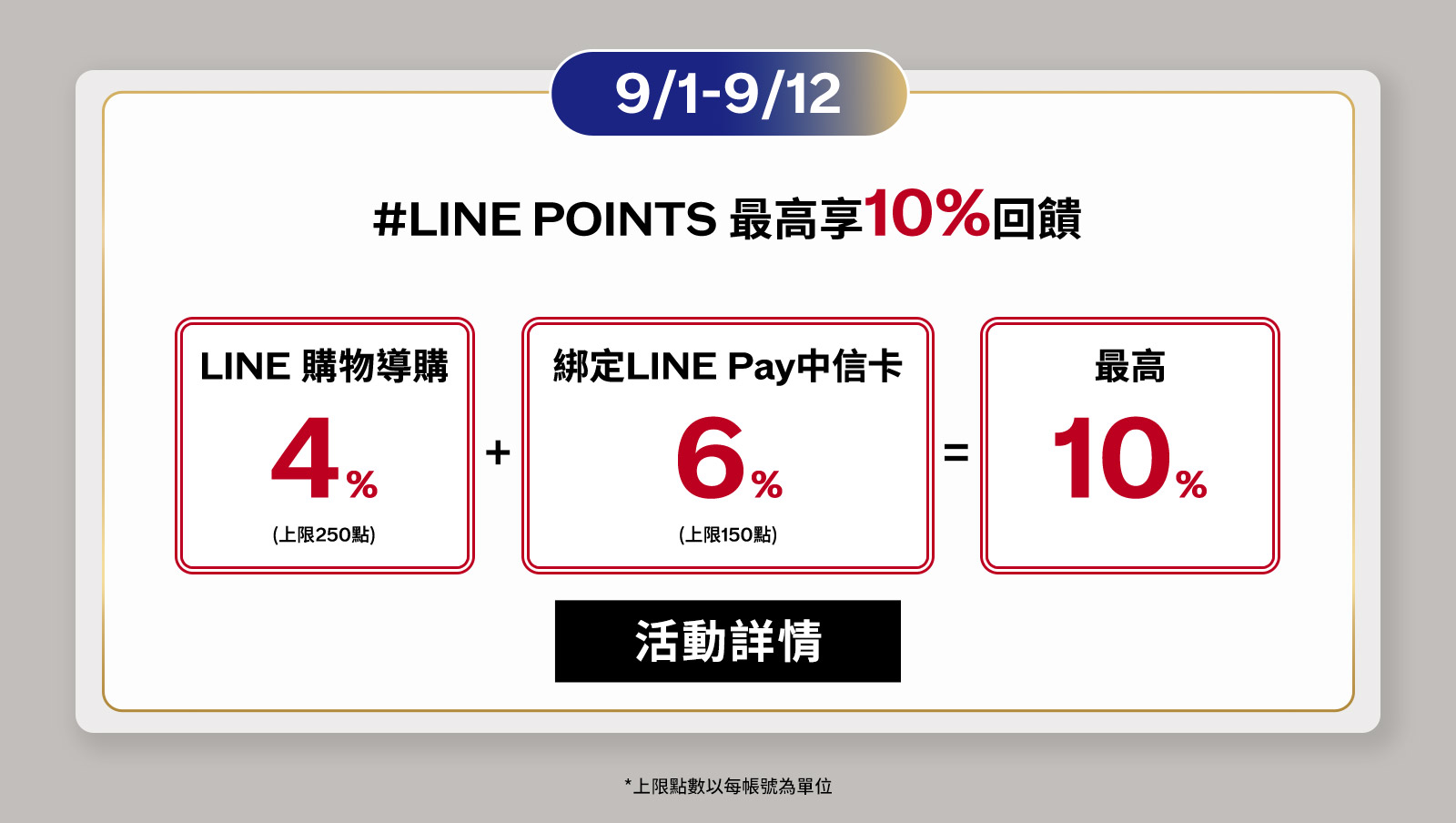 LINE POINTS最高享回饋!