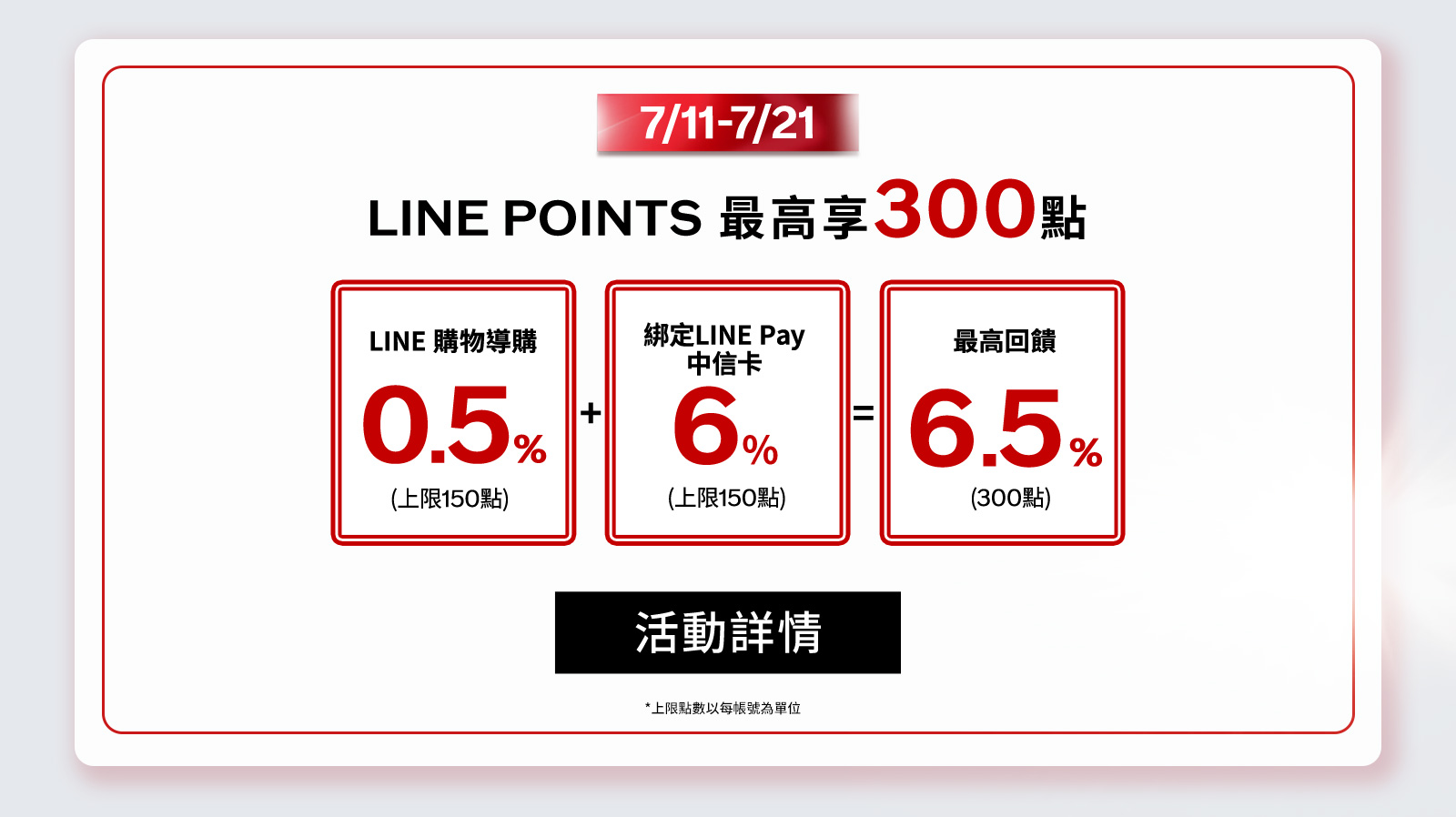 LINE POINTS最高享回饋!