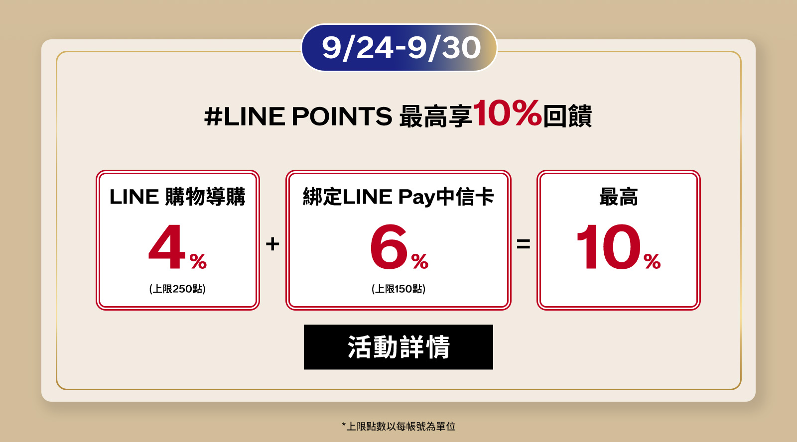 LINE POINTS最高享回饋!