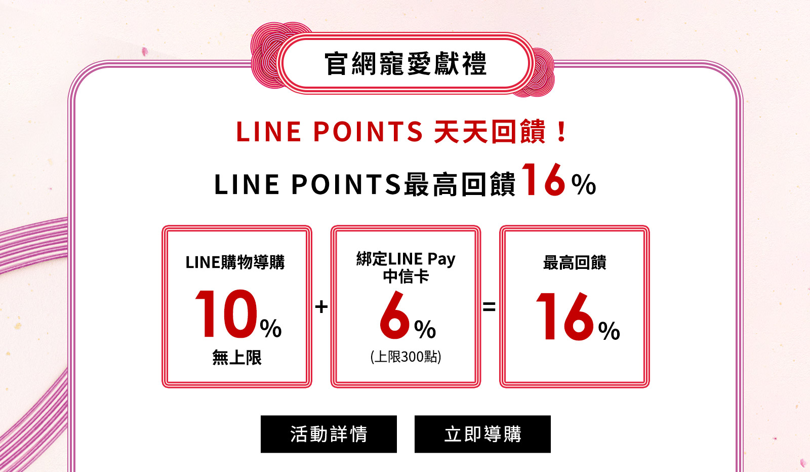 LINE POINTS限時回饋！